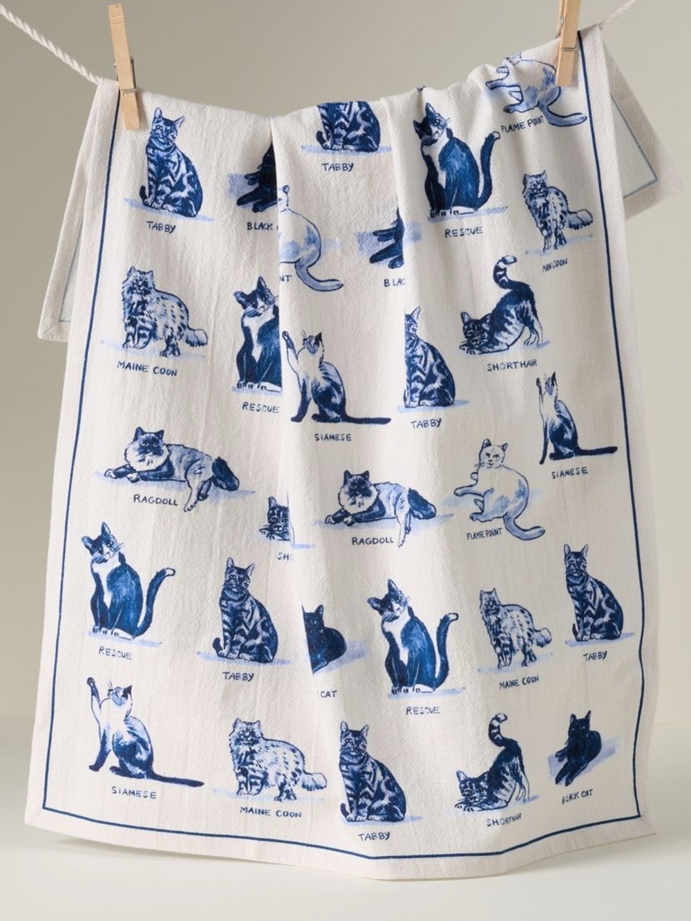 Molly Hatch for Anthropologie Cat Dish Towel , NWT